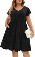 Celkuser Womens Plus Size Casual Summer Dress - Comfortable Everyday