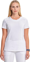 Cherokee Infinity Scrubs Round Neck Scrub Top for Women - Flattering