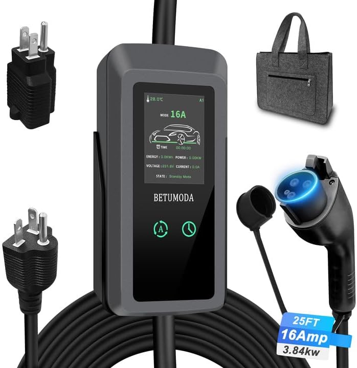 Portable Level 1&2 EV Charger - Fast Charging Anywhere!