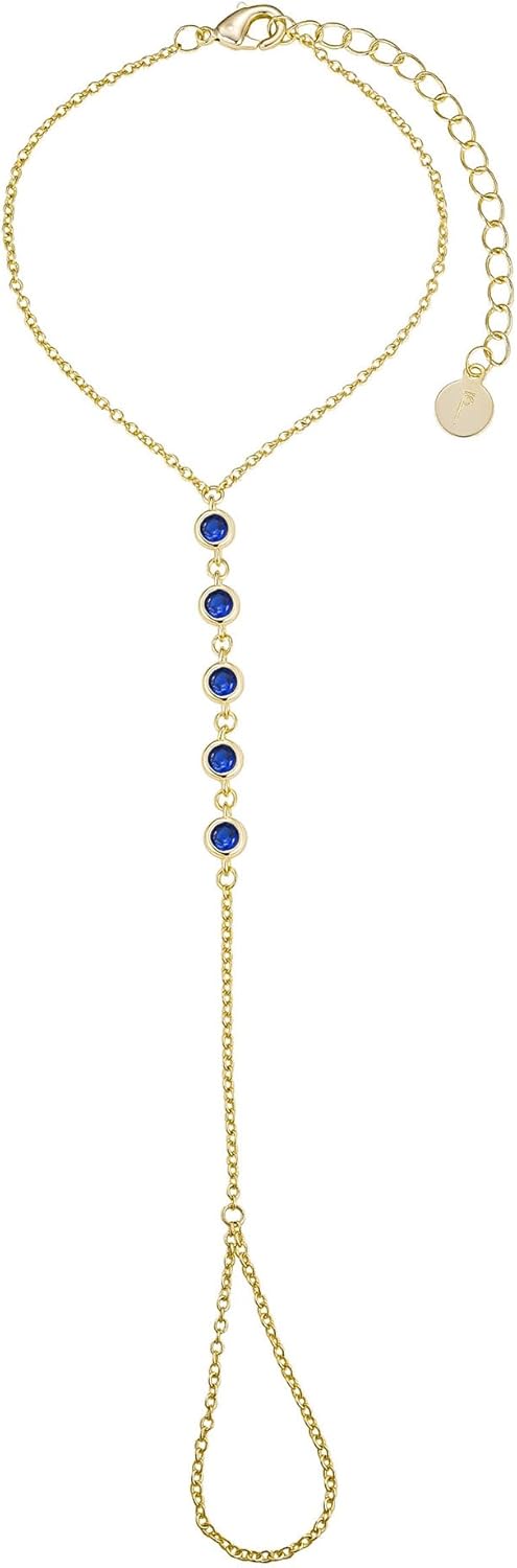 CZ Diamond Ring Bracelet Hand Chain for Women - Elegant Design