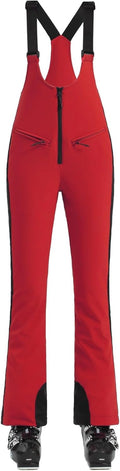 Women Ski Bib Pants - Insulated Waterproof Snow Overalls Slim Fit