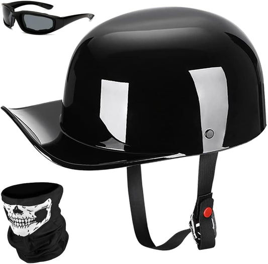Baseball Motorcycle Helmet Half Cap for Bike Cruiser Chopper