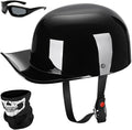 Baseball Motorcycle Helmet Half Cap for Bike Cruiser Chopper - DOT has