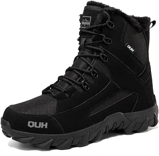 QUH Winter Snow Boots Waterproof Military Training Warm Boots