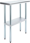 Stainless Steel Work Table 14 in x 30 in - Heavy-Duty Prep Table