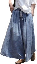 Extra Wide Leg Denim Pants for Women Long Jeans - Comfortable Loose in