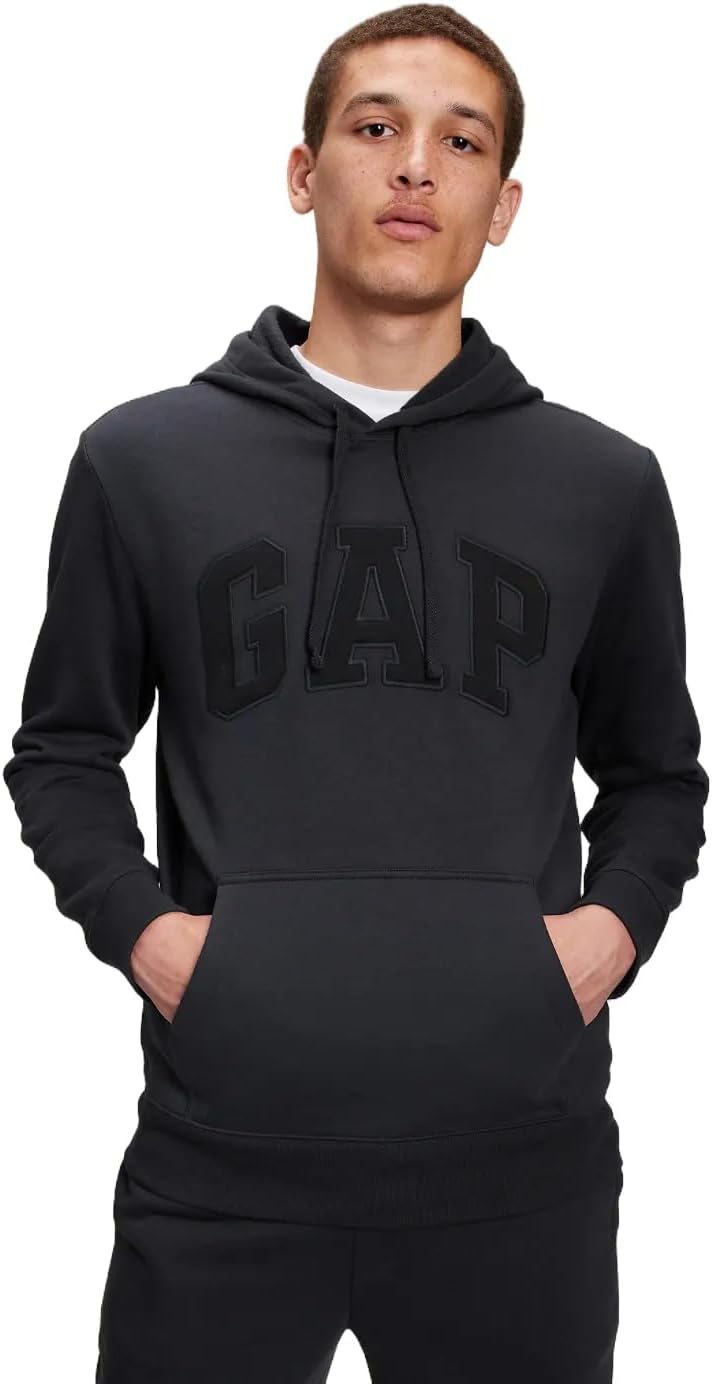 GAP mens Heritage Logo Pullover Hoodie for Classic Comfort