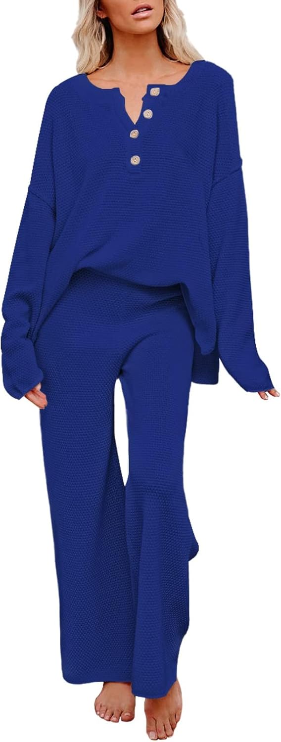 Pink Queen Women's 2 Piece Fall Outfit Lounge Set for Comfort
