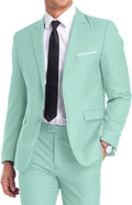 Mens Slim Fit 2 Piece Suit for Men - Two Button Business Tuxedo
