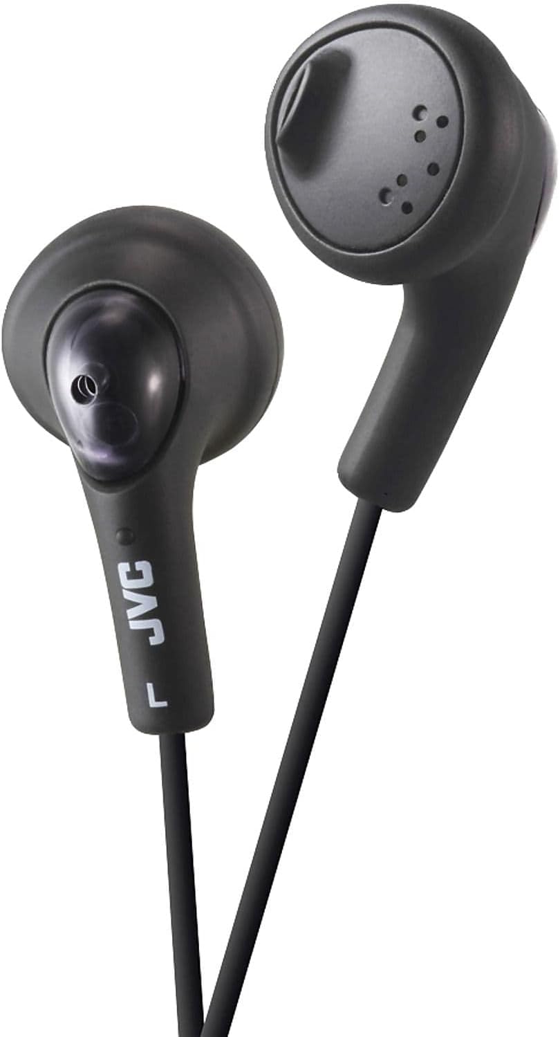 JVC Gumy Ear Bud Headphones - Black | Rich Sound Quality