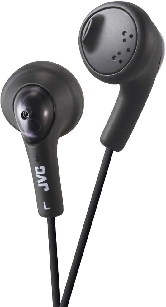 JVC Gumy Ear Bud Headphones - Black | Rich Sound Quality