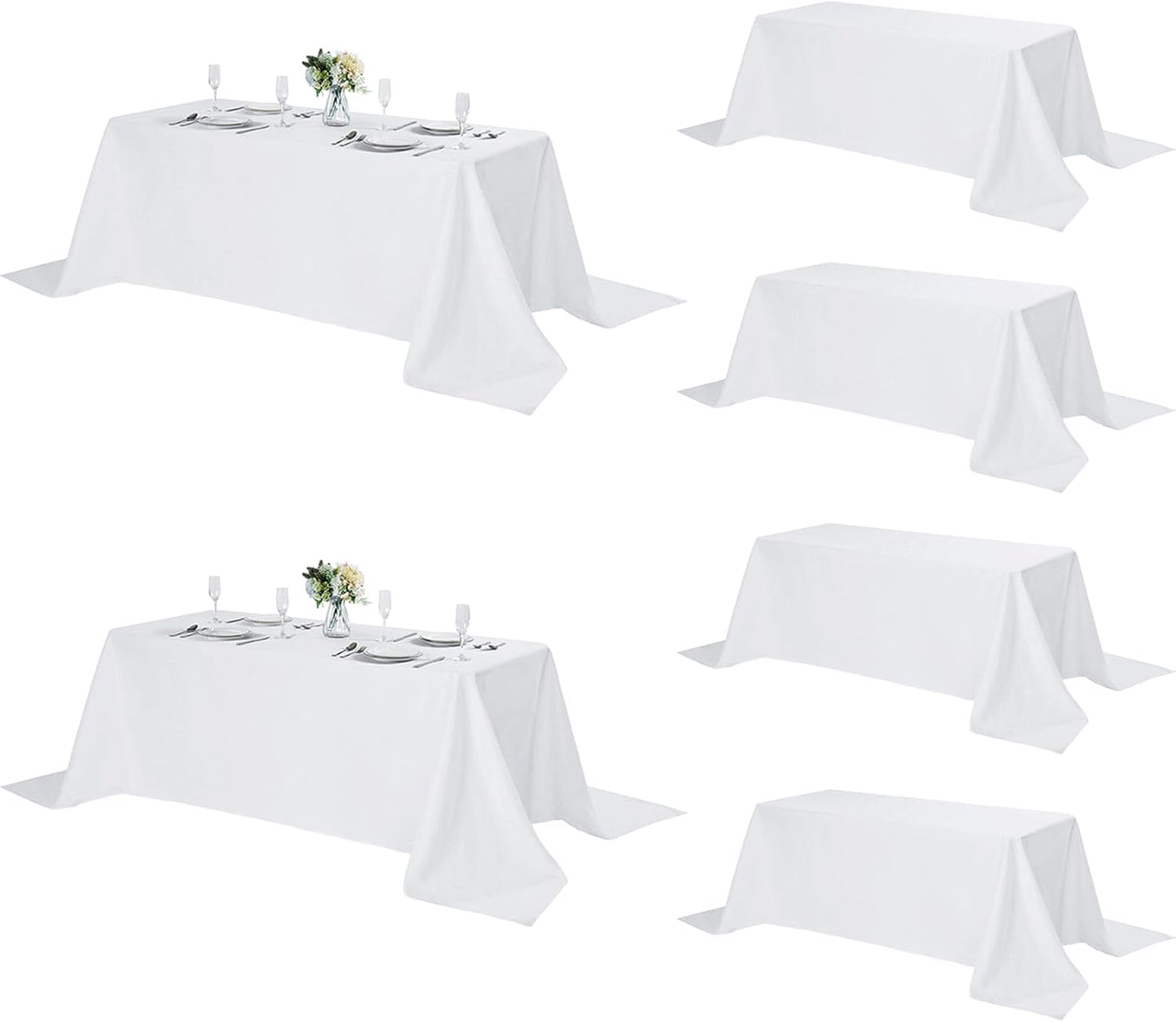 Fokitut 6 Pack Rectangle Tablecloth for Elegant Dining Events