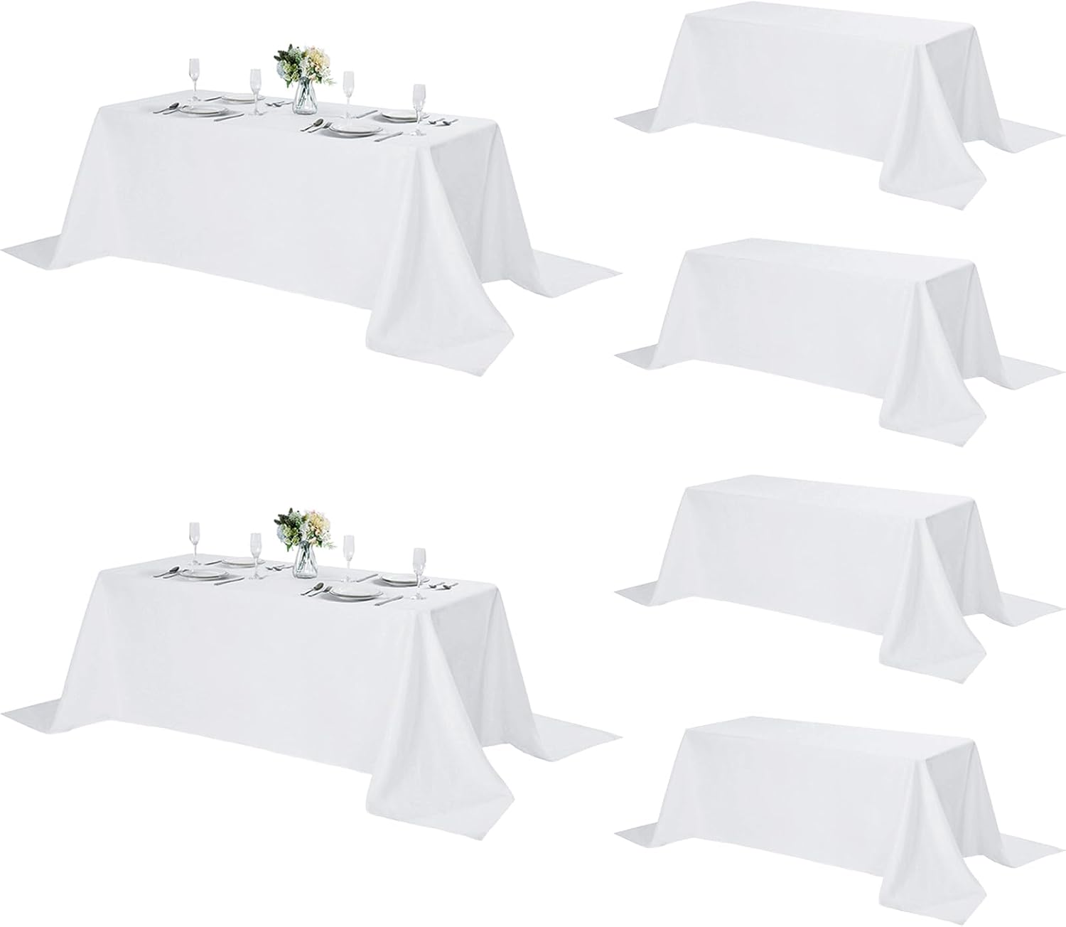 Fokitut 6 Pack Rectangle Tablecloth for Elegant Dining Events
