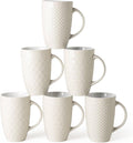 Extra Large Coffee Mugs Set of 6 20oz - Textured Ceramic Mugs