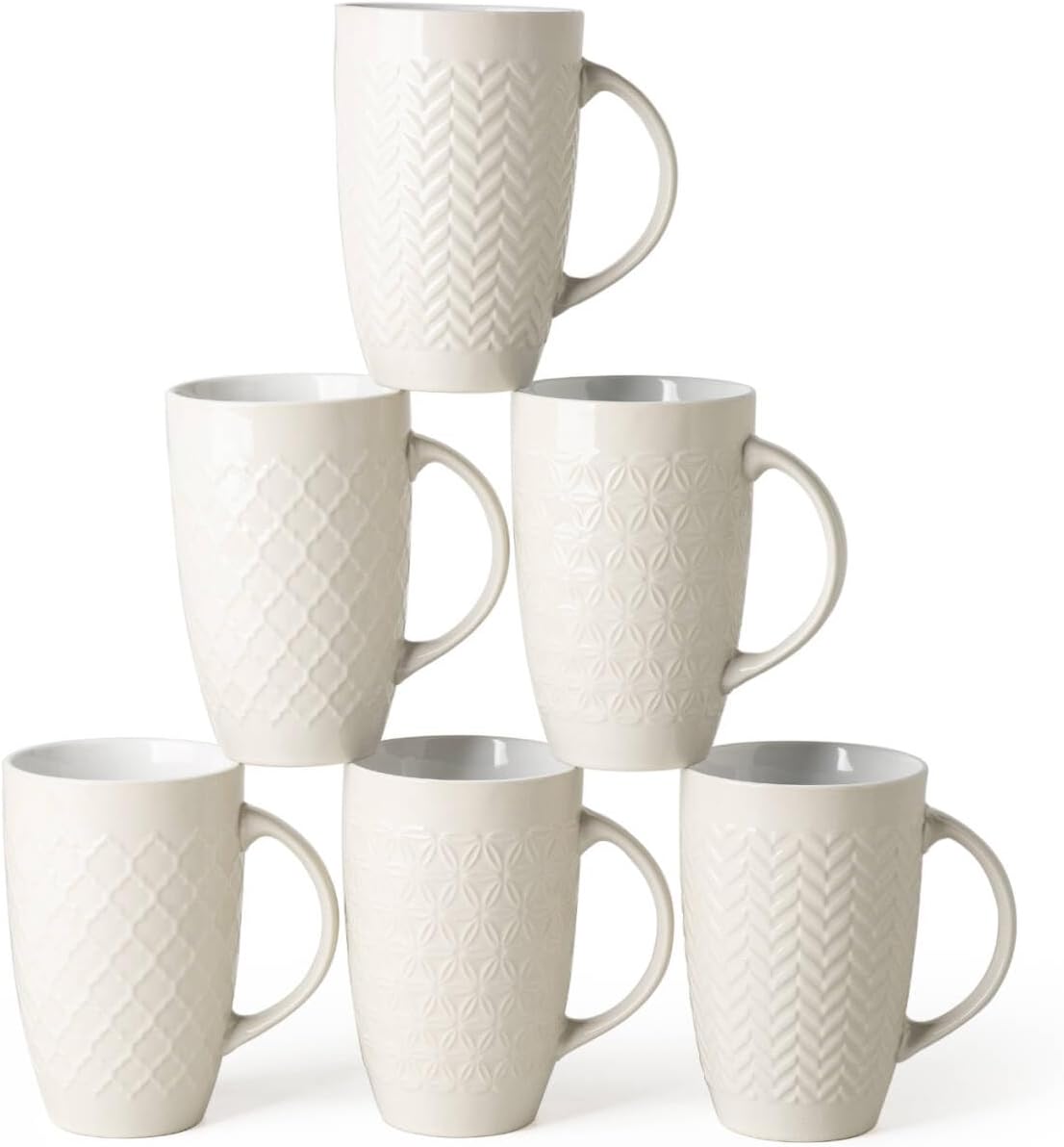 Extra Large Coffee Mugs Set of 6, 20oz Ceramic Mugs