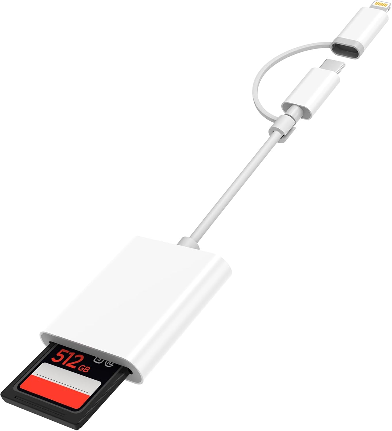 Dual Connector SD Card Reader, High-Speed Transfer