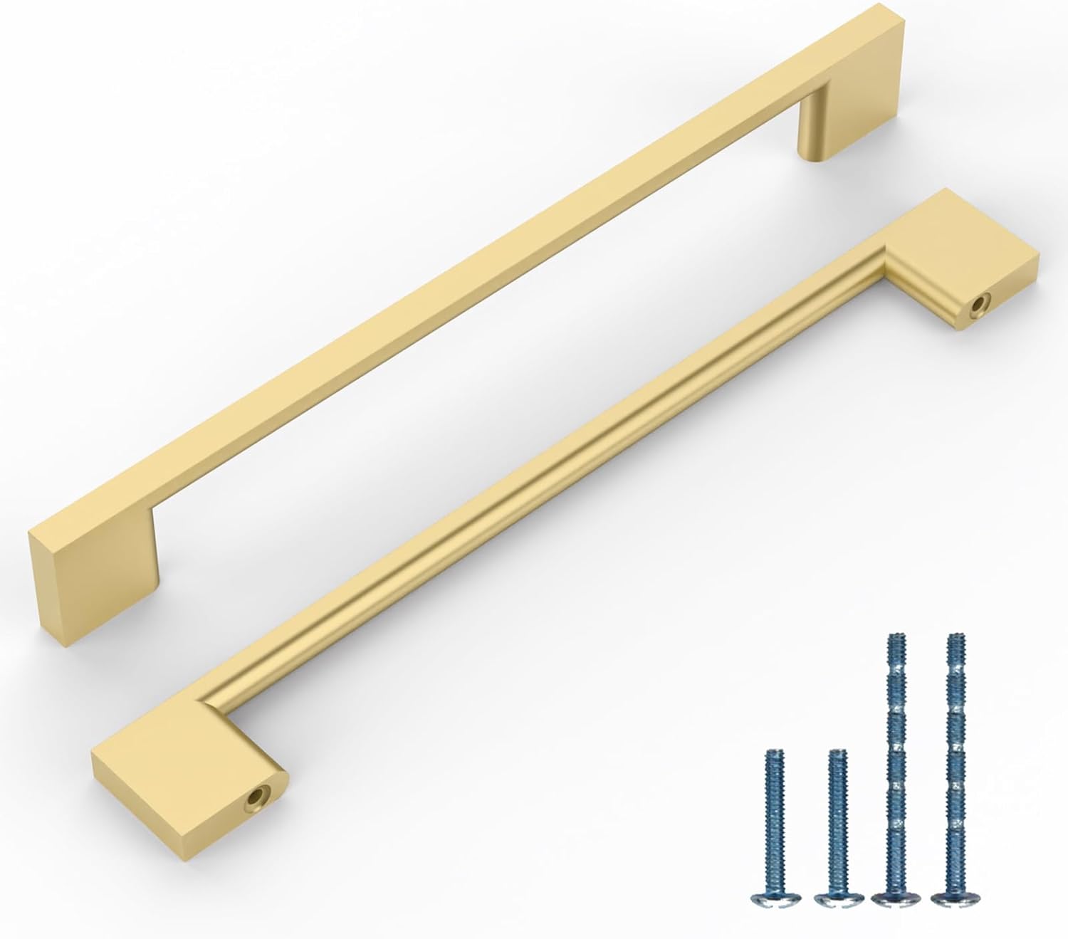 Brushed Gold Kitchen Cabinet Handles - 10 Pack of 7.5 Inch Pulls