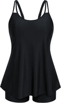 Tankini Swimsuit Two Piece - Flowy Plus Size Tankini with Boy Shorts