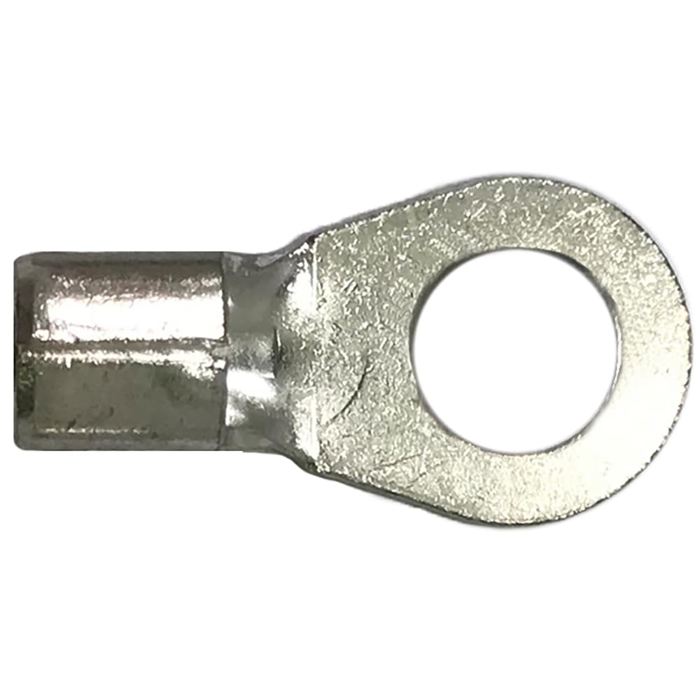Non-Insulated 6 AWG Ring Connector - 100 Pcs for Strong Crimps