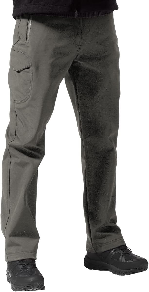 FREE SOLDIER Men's Outdoor Softshell Fleece Lined Cargo Pants