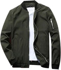 Lavnis Men's Flight Bomber Jacket Lightweight Softshell Windbreaker