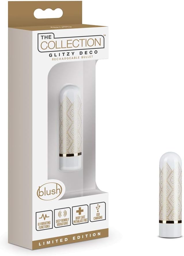Glitzy Deco Rechargeable 10 Function Designer Bullet Vibrator