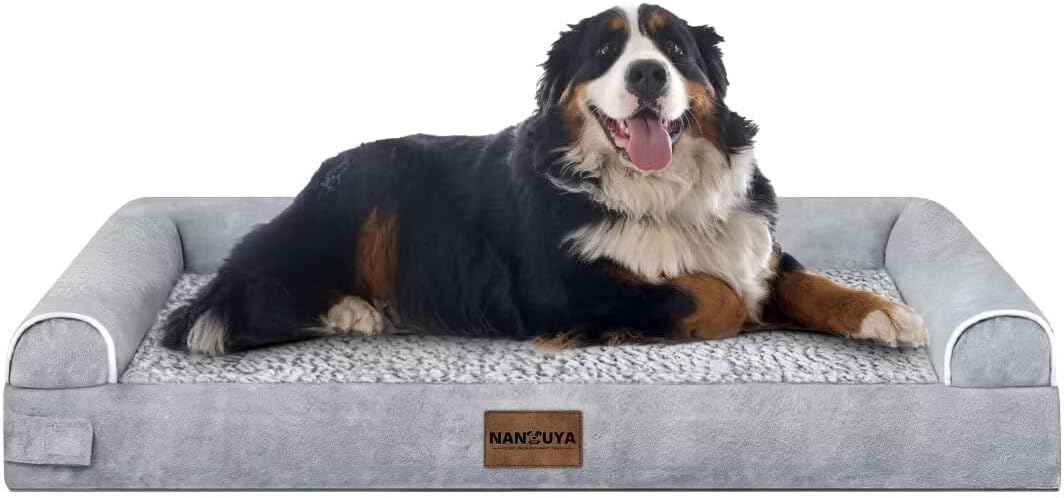 Large Dog Bed Orthopedic Washable by NANUYA for Comfort