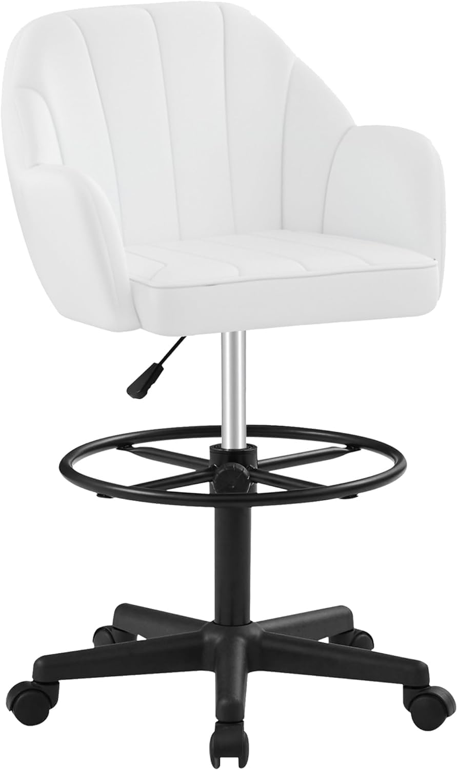 VECELO Ergonomic Swivel Chair with Adjustable Seat