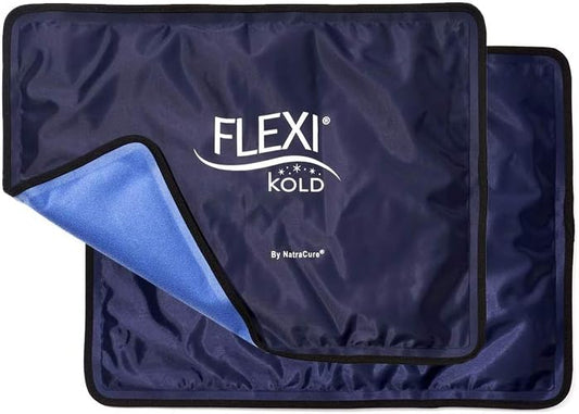 FlexiKold Ice Packs for Injuries Reusable with Straps 2 Pk