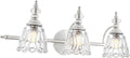 Brushed Nickel Vanity Light Over Mirror - Classic 3-Light Fixture