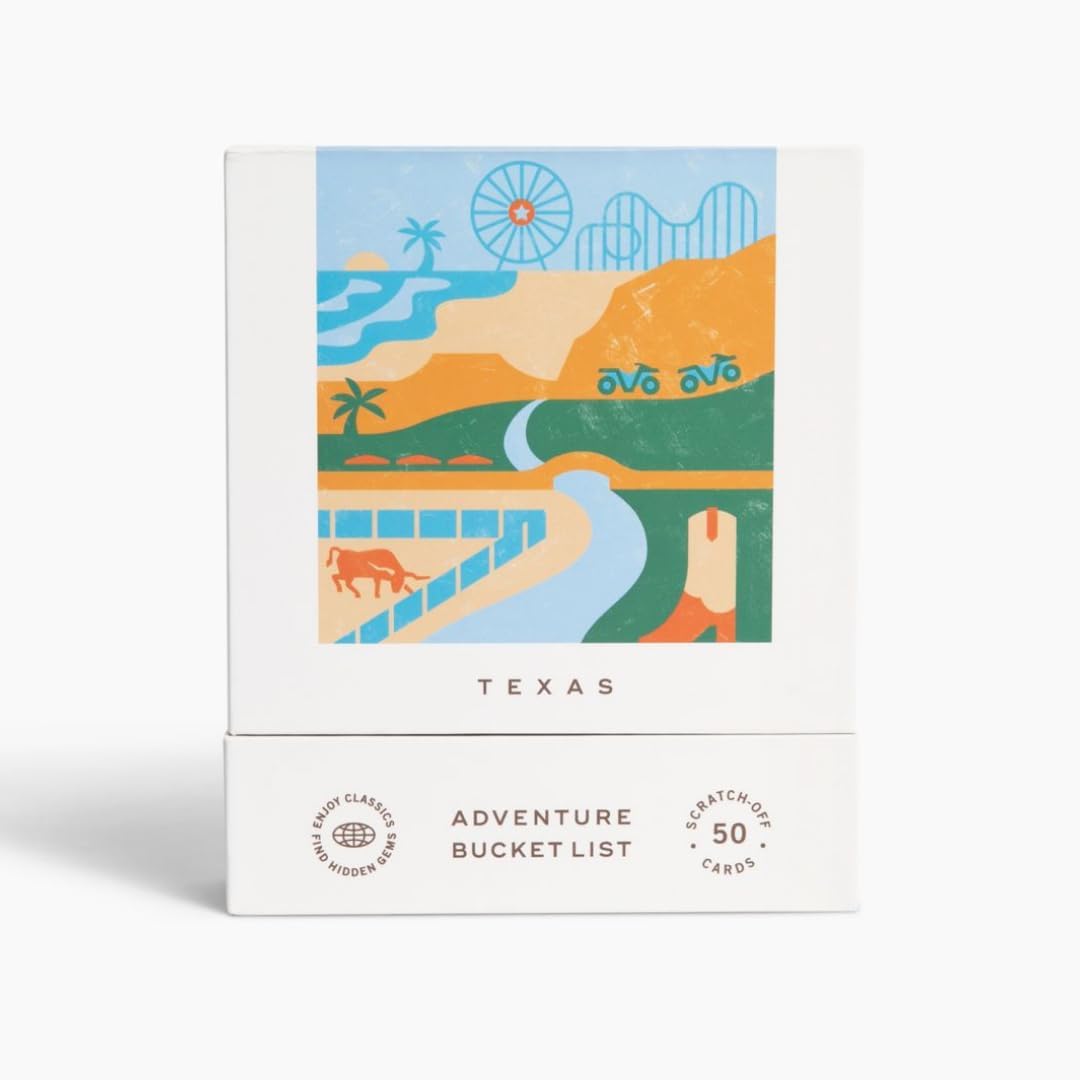 Texas Adventure Bucket List: 50 Scratch-Off Cards for Fun Trips