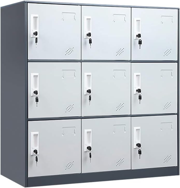WISUNO 9-Door Metal Storage Cabinet: Organize with Ease!