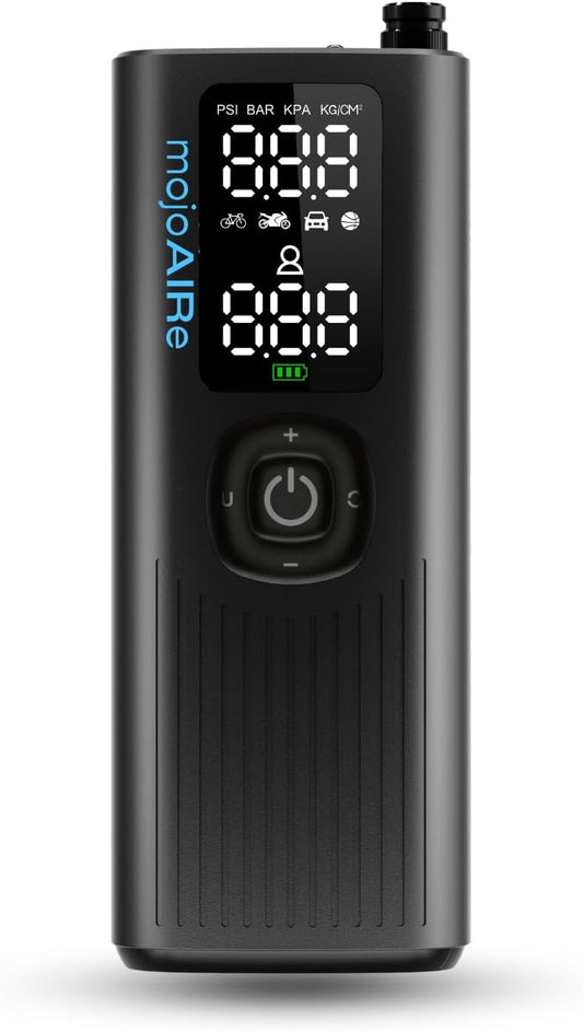 MOJOAIRE Portable Tire Inflator - Instantly Pump & Light Up! 