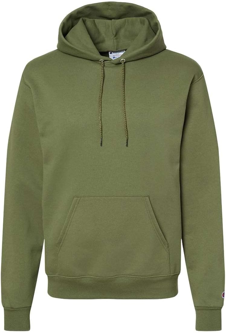 Champion Men's Powerblend Hoodie, L, Fresh Olive - Ultimate Comfort