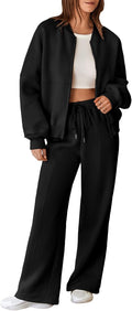 Aleumdr Women's 2 Piece Fleece Sweatsuit - Cozy Oversized Set