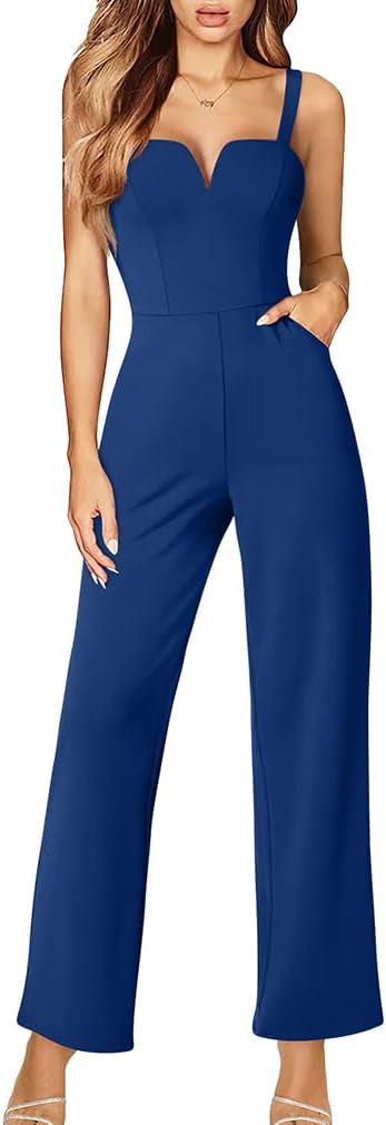 DAAWENXI Women's Casual Tank Top Jumpsuit with Pockets