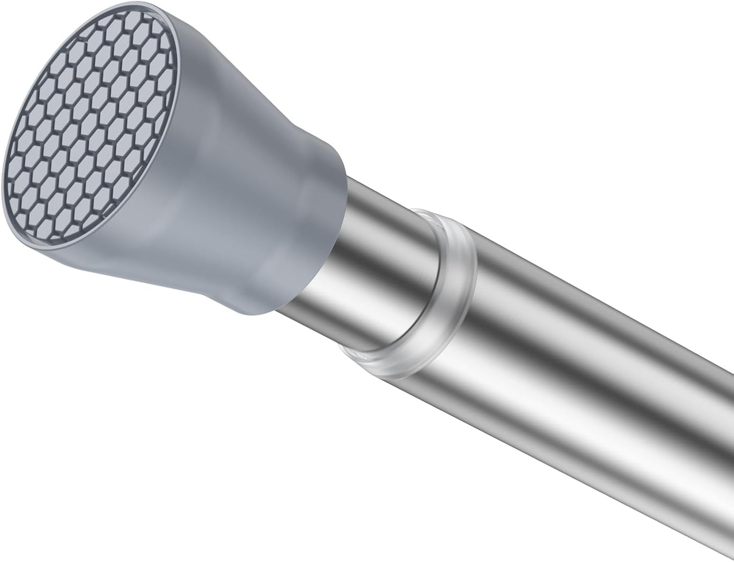 Non-Slip Spring Tension Rod 28-48 - No Drill, Small Spaces, Silver
