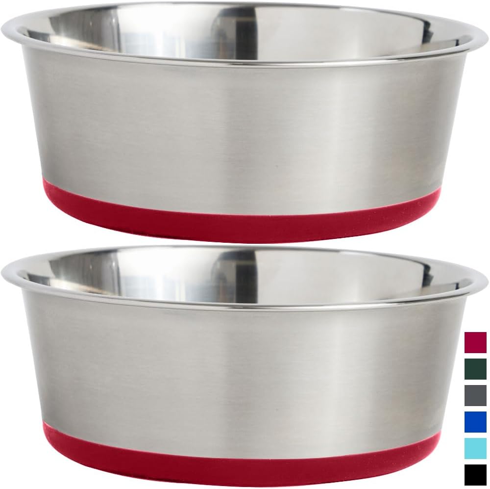 Rust-Resistant Stainless Steel Pet Bowls by Gorilla Grip