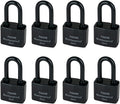 Outdoor Waterproof Padlocks 8-Pack - Heavy Duty Laminated Steel Locks