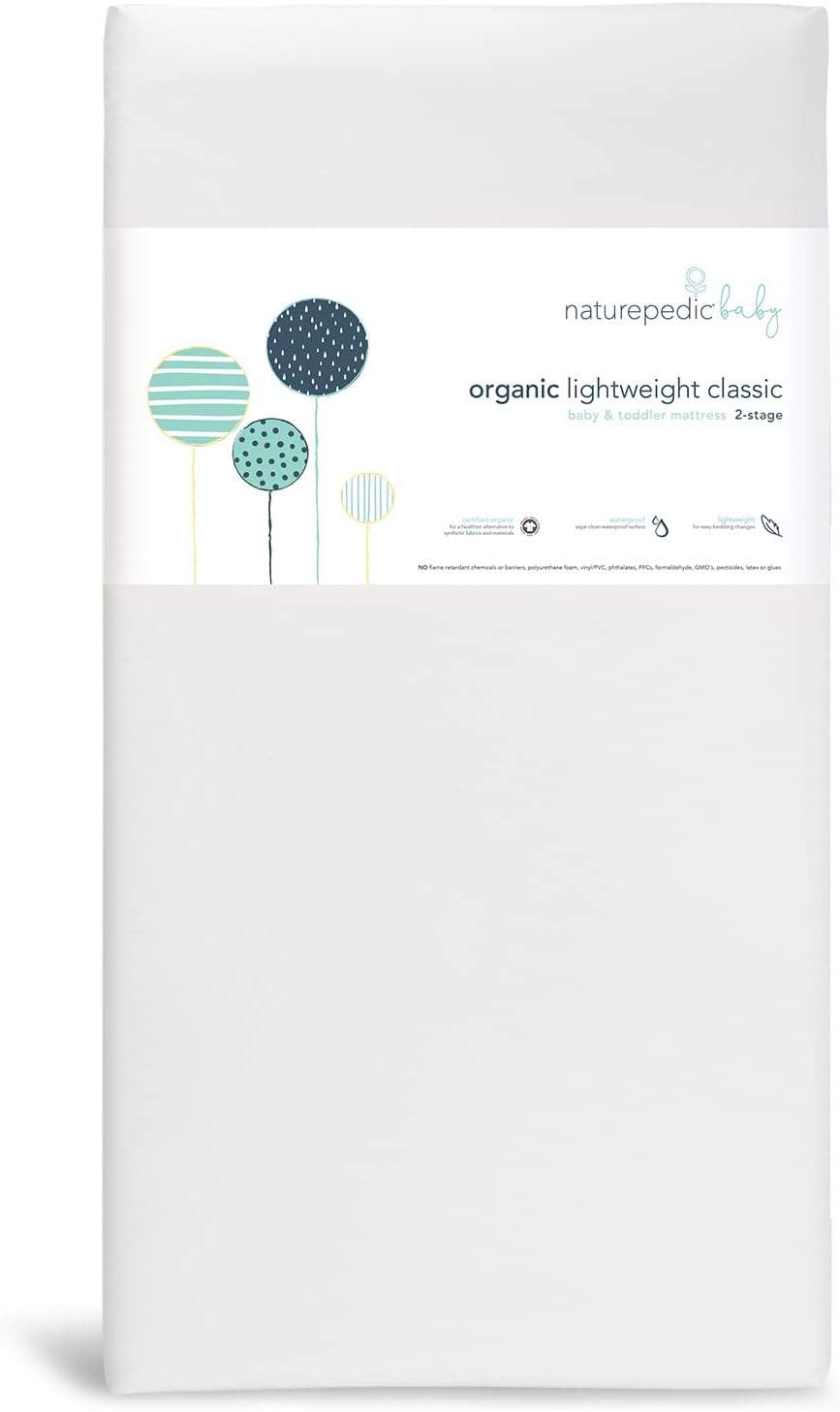 Naturepedic Organic Baby Crib Mattress - Lightweight & Safe
