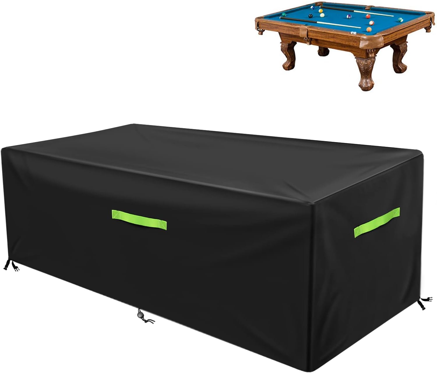 GEMITTO Waterproof Pool Table Cover for 8ft Billiard Tables