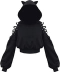 Dolpind Cute Cat Ear Hoodie - Stylishly Off-Shoulder!
