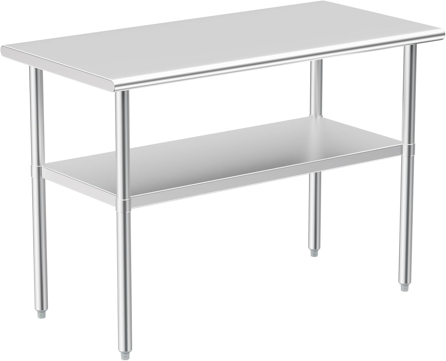 Stainless Steel Table for Prep & Work, 24x48 Inches Heavy Duty
