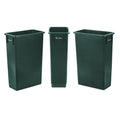 23 Gallon Slim Trash Can 3 Pack Green - Tall Narrow Recycling Bin