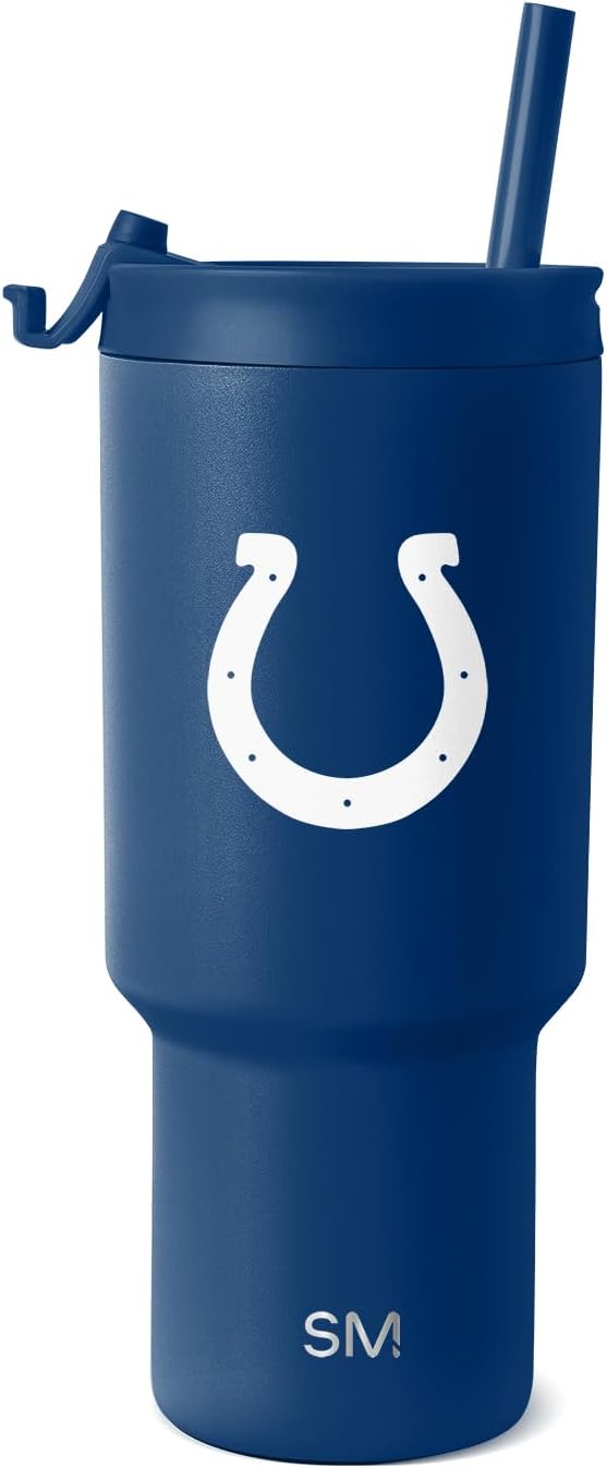 NFL Indianapolis Colts 30 oz Tumbler with Flip Lid and Straws