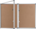 VIZ-PRO Tamperproof Lockable Cork Noticeboard 48x36 in - Pack of 2