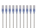 Cat6A Ethernet Patch Cable SlimRun 10-Pack 14 ft - High-Density Fit