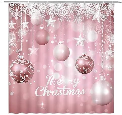 Pink Winter Wonderland Shower Curtain