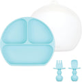 Bumkins Silicone Grip Dish Set for Baby-Led Weaning Fun