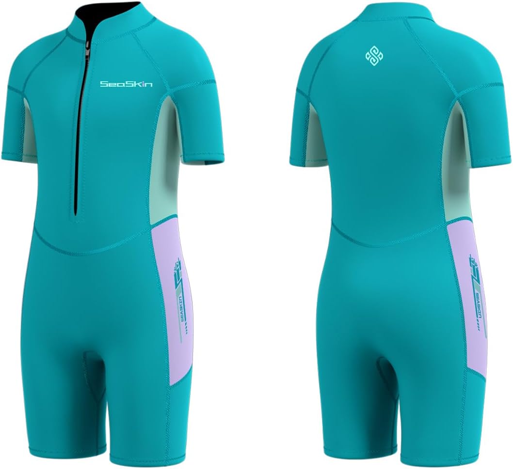 Seaskin Kids Wetsuit for Boys Girls Thermal Shorty Diving Suits